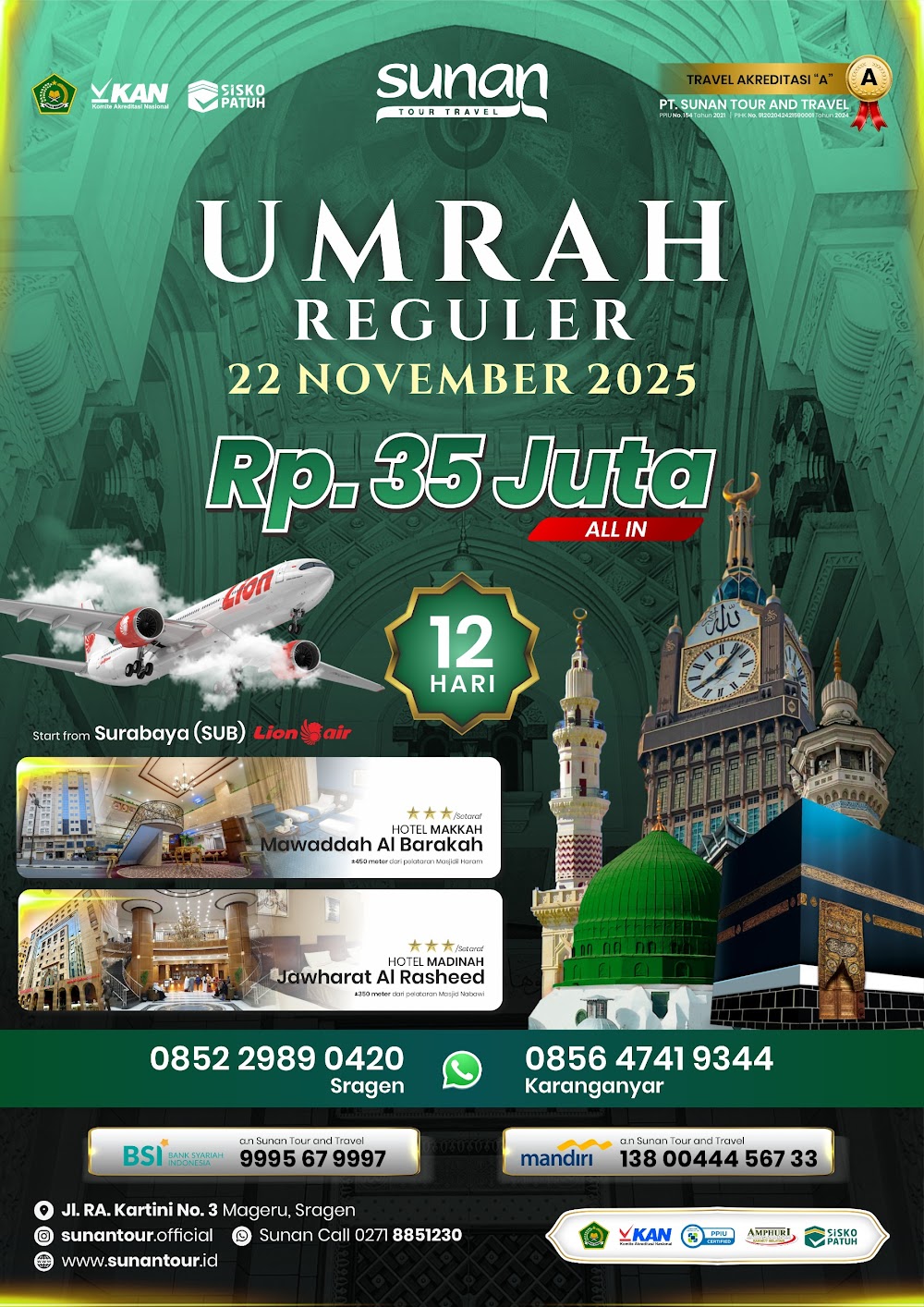 Paket Umrah Reguler November 2025